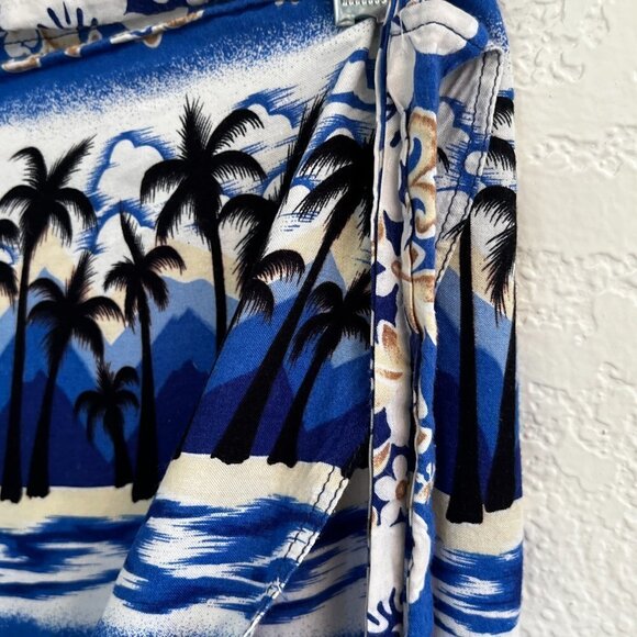 True Wrap Skirt‎ Maxi Tropical Blue Beach Resort Cruise Blue One Size - Picture 2 of 6